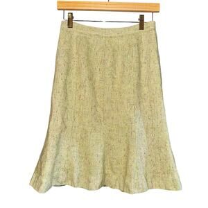 Vintage Idea Wool Blend Tweed Green Skirt Women 4 Warm Preppy Librarian Academia